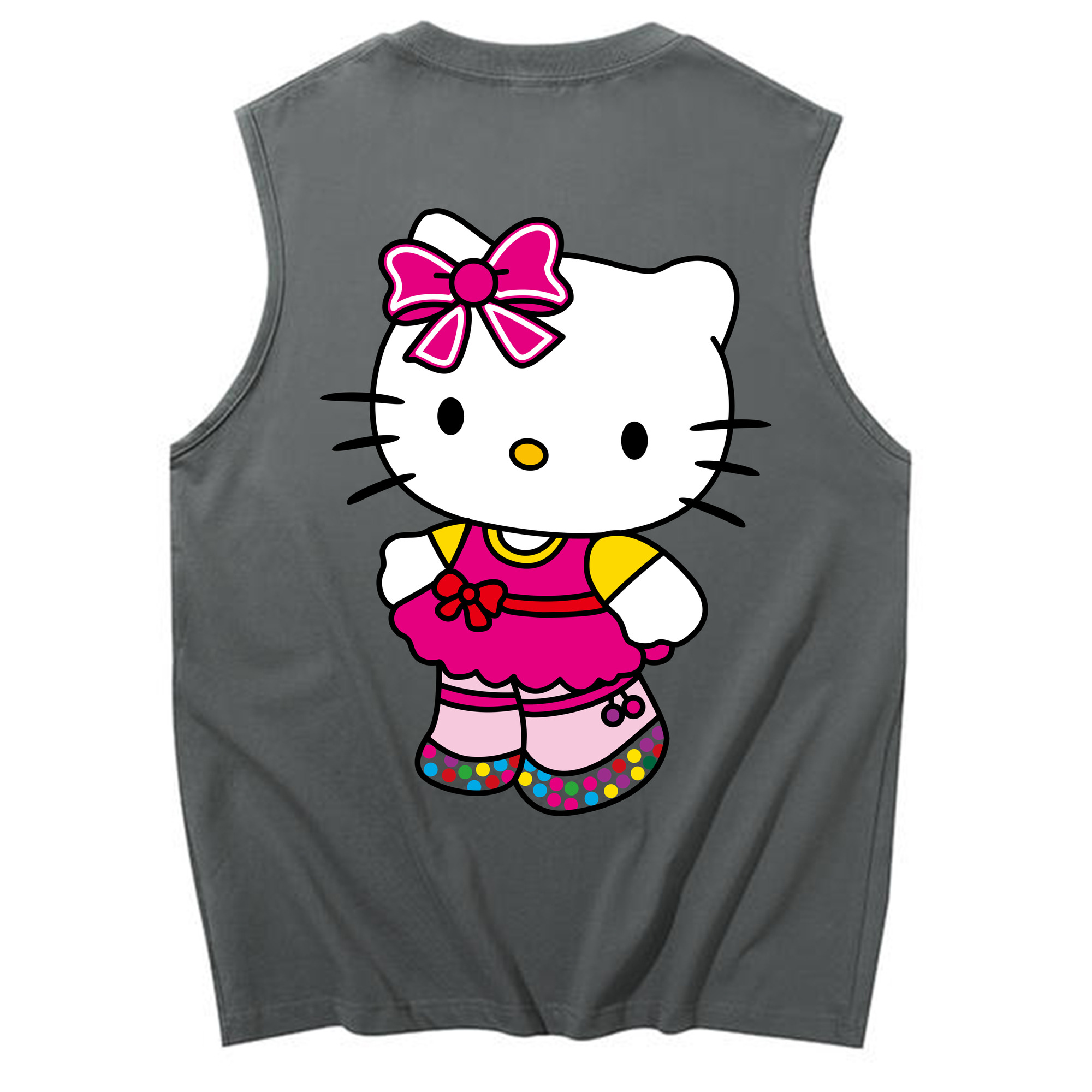 （画像用） Hello Kitty ハローキティ コットン100％タンクトップ（背面プリント）